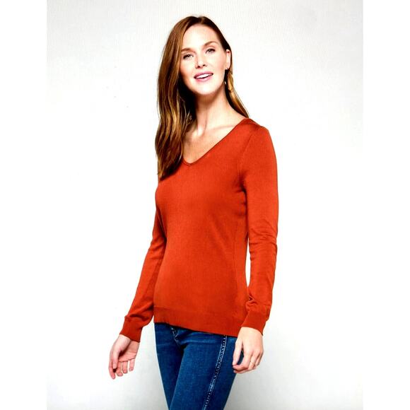 Love Ellie Mia Back Detail Sweater - Burnt Orange - size L - Picture 4 of 10